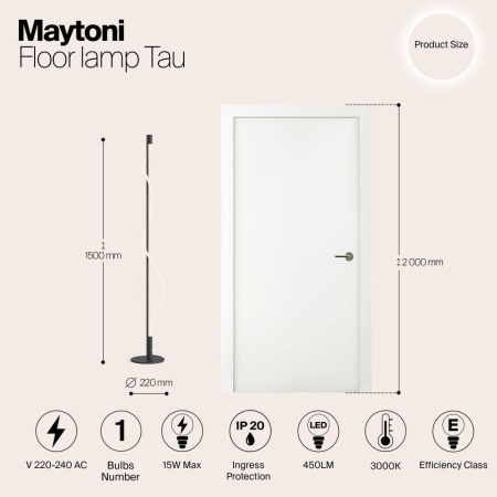Напольный светильник (торшер) Maytoni MOD166FL-L15B3K