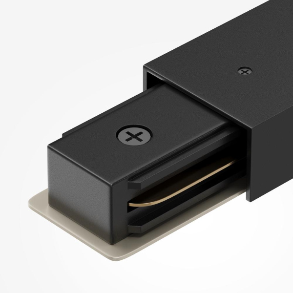 Прямой коннектор питания с вводом питания Unity черный