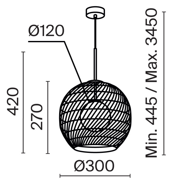 Подвесной светильник Maytoni MOD204PL-01B1