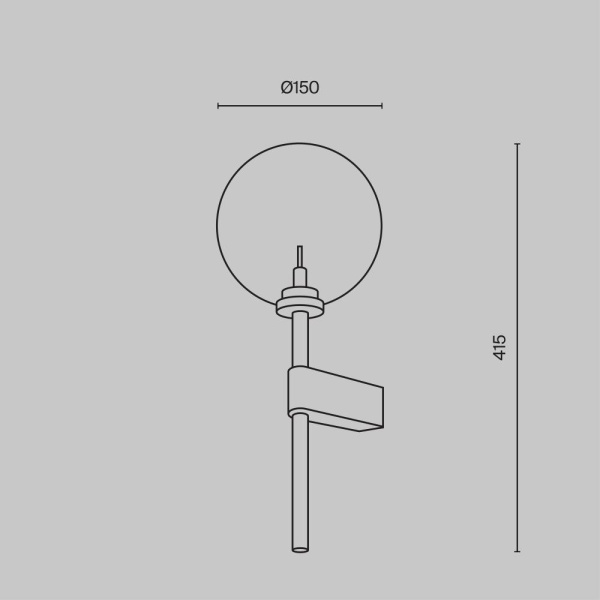 Настенный светильник (бра) Maytoni MOD172WL-01BS