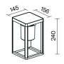 Настенный светильник (бра) Outdoor OSL457WL-L2GF3K