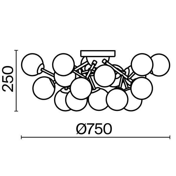 Потолочный светильник Maytoni MOD545CL-20BS