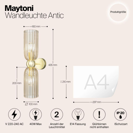 Настенный светильник (бра) Maytoni MOD302WL-02CG