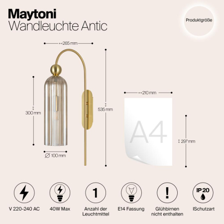 Настенный светильник (бра) Maytoni MOD302WL-01CG