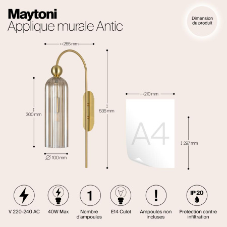Настенный светильник (бра) Maytoni MOD302WL-01CG