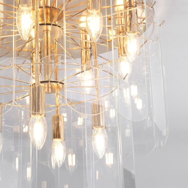 Потолочная люстра со стеклянными плафонами 60170 золото