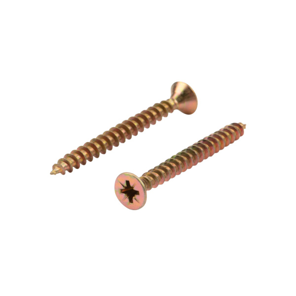 Саморез универсальный 5,0х50 мм, желтый цинк, короб (100 шт/уп) KRANZ 