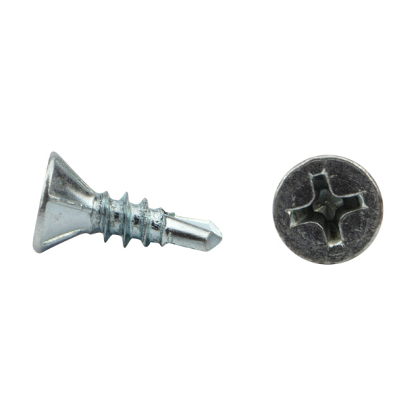 Саморез оконный сверло 3,9х13мм, белый цинк, короб (500 шт/уп) KRANZ 