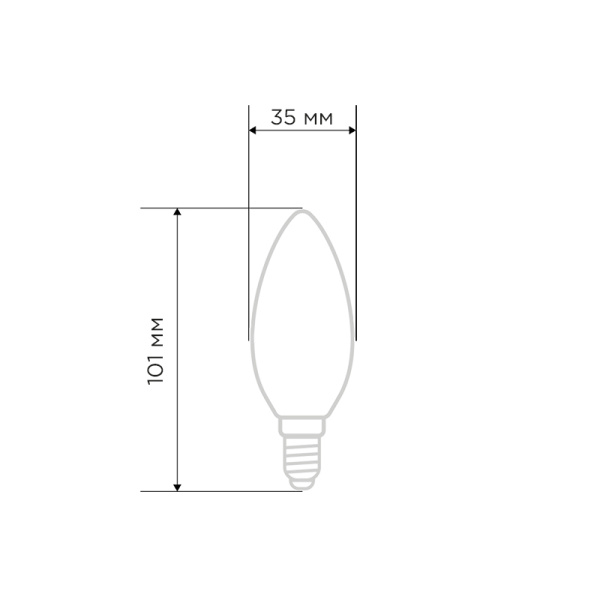 Лампа филаментная Свеча CN35 7,5Вт 600Лм 4000K E27 диммируемая, прозрачная колба REXANT 