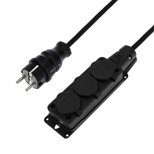 Удлинитель-шнур на рамке КГ 3х1,5, 20м, 3 гнезда, морозостойкий, с/з, 16А, 3500Вт, IP44 (Сделано в России) REXANT