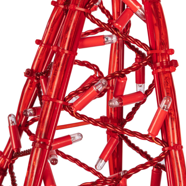 Светодиодная фигура Звезда 80 см, 160 светодиодов, с трубой и подвесом, цвет свечения красный NEON-NIGHT