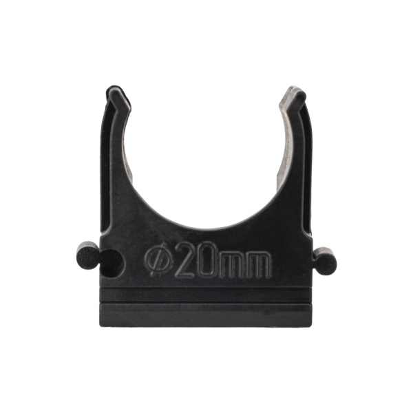 Крепеж-клипса для трубы ø20мм, черная (100 шт/уп) REXANT