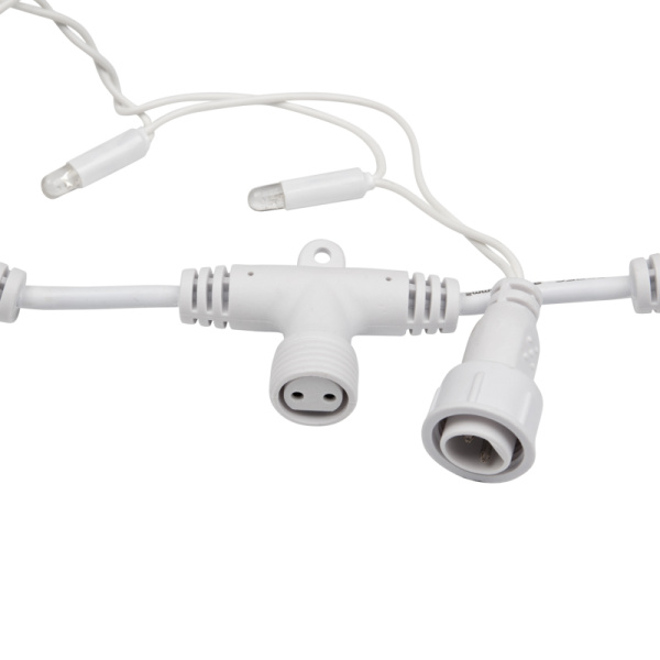 Гирлянда светодиодная Занавес 2х3м 600 LED СИНИЙ белый ПВХ IP65 эффект мерцания 230В  нужен блок 303-500-1 NEON-NIGHT