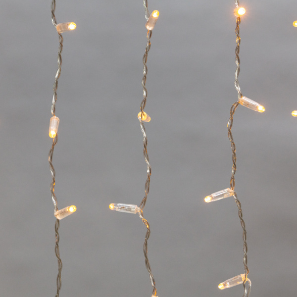 Гирлянда светодиодная Бахрома (Айсикл) 4,8х0,6м 176 LED ЖЕЛТЫЙ прозрачный ПВХ IP65 постоянное свечение 230В нужен блок 303-500-1 NEON-NIGHT