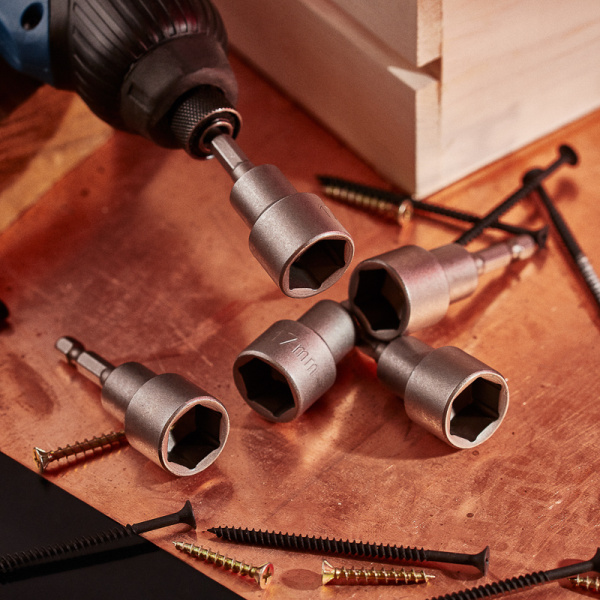 Ключ-насадка 17х65 мм, 1/4" магнитная (упак. 5 шт.) Kranz