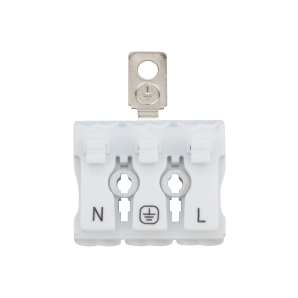 Клемма пружинная соединительная КСП 3-полюсная с заземлением и с монтажными ножками (100 шт./уп.) REXANT