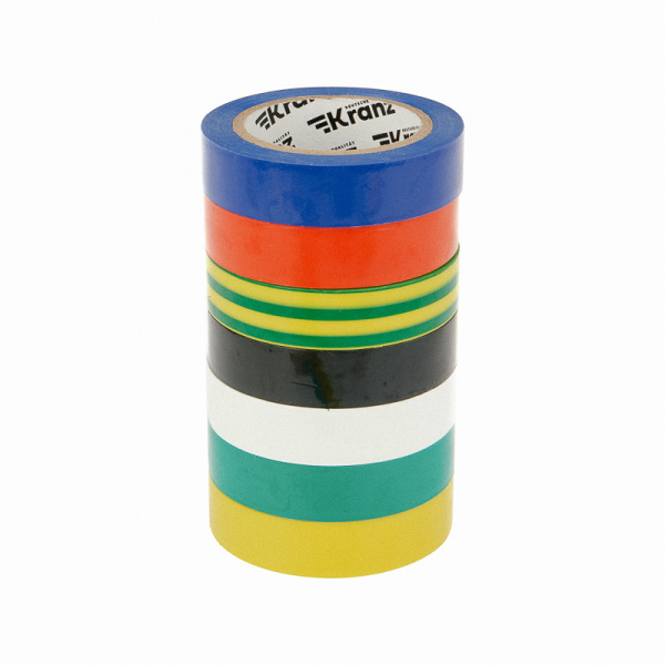 Набор изоляционных лент 0,13х15мм, 10м, 7 цветов KRANZ
