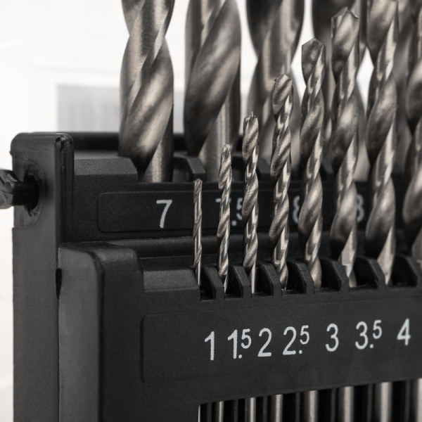 Набор сверл по металлу, 1-10мм (через 0,5мм), HSS 4241, цилиндрический хвостовик, 19 шт. KRANZ