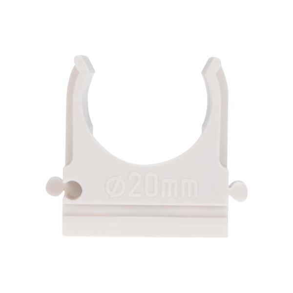 Крепеж-клипса для труб ø20мм, белая (100 шт/уп) REXANT