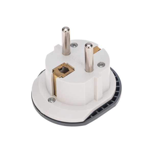 Адаптер универсальный (переходник) 16А с заземлением, серо-белый REXANT 