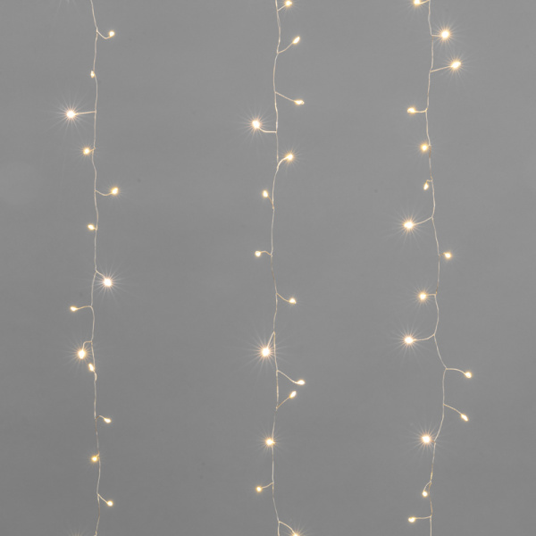 Гирлянда Светодиодный занавес из росы Фейерверк 3х3м 900 LED ТЕПЛЫЙ БЕЛЫЙ IP20 230В NEON-NIGHT