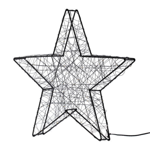 Металлическая 3D-фигура Звезда 35см, цвет свечения теплый белый, питание 3хAA (не в комплекте) NEON-NIGHT