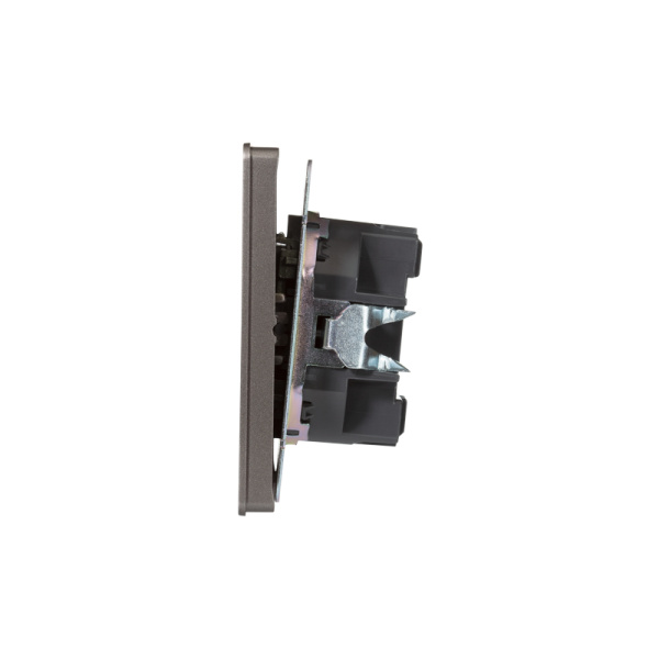 Выключатель ROUND 1 кл 10А с/у титан KRANZ