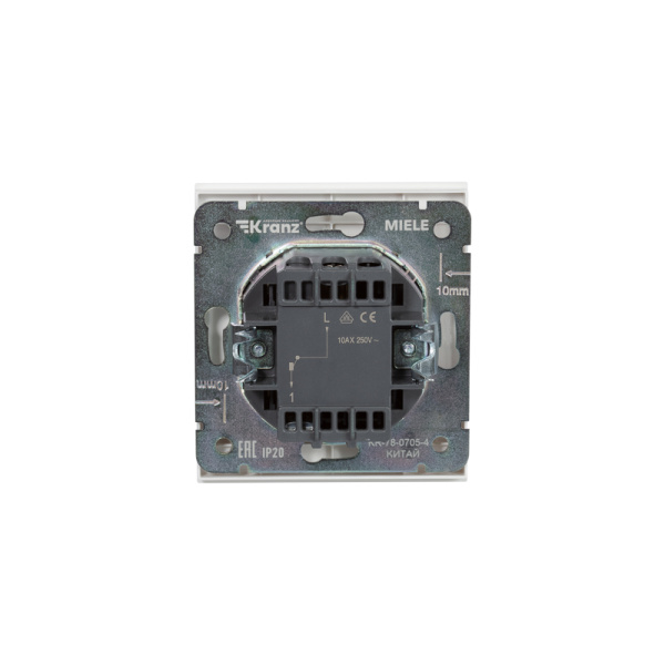 Выключатель STRONG 1 кл 10А с/у жемчуг KRANZ