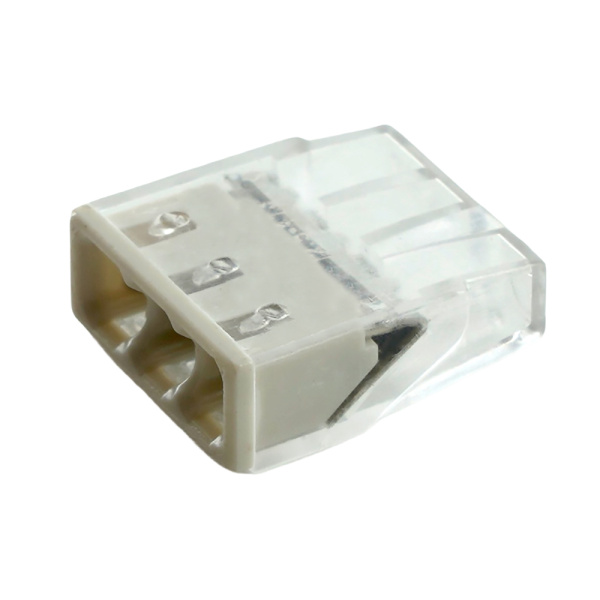 Клемма монтажная 3-проводная STEKKER  для 1-жильного проводника, LD2273-203