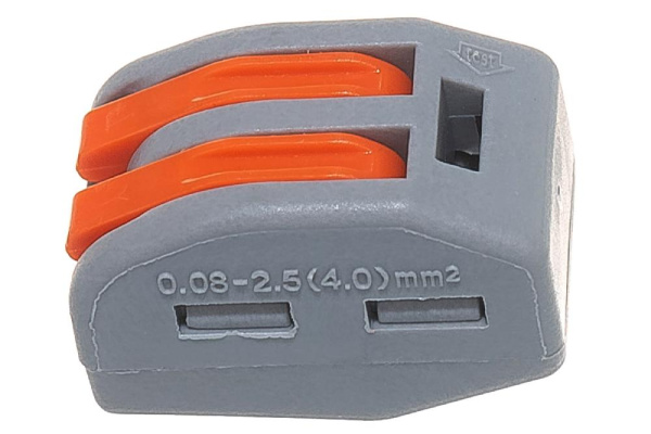 Cтроительно-монтажная клемма 2-проводная STEKKER, LD222-412 (5 штук в упаковке)