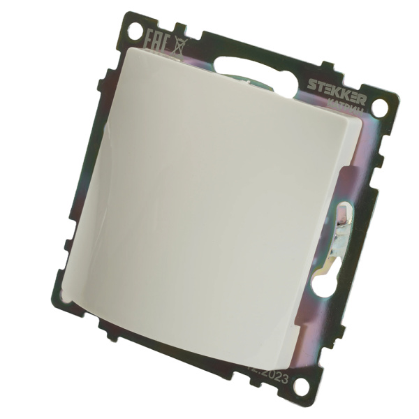 Кабельный вывод (механизм), STEKKER, серия Катрин, белый, GLS00-7116-01