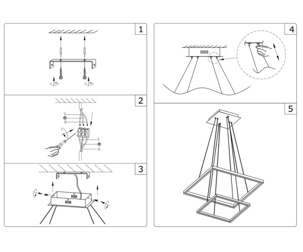 08229,19(4000K) Подвес Альтис черный w80+60