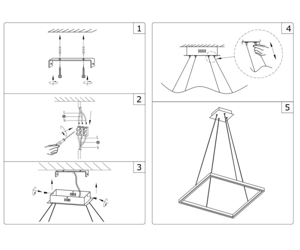 08230,19(4000K) Подвес Альтис черный w40*40