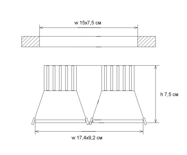 2132(4000K) Светильник белый w17,4*9,2 Led 2*5W
