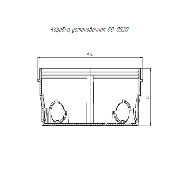 Коробка установочная 80-0520 безгалогенная (HF) 76х42 (208шт/кор) Промрукав
