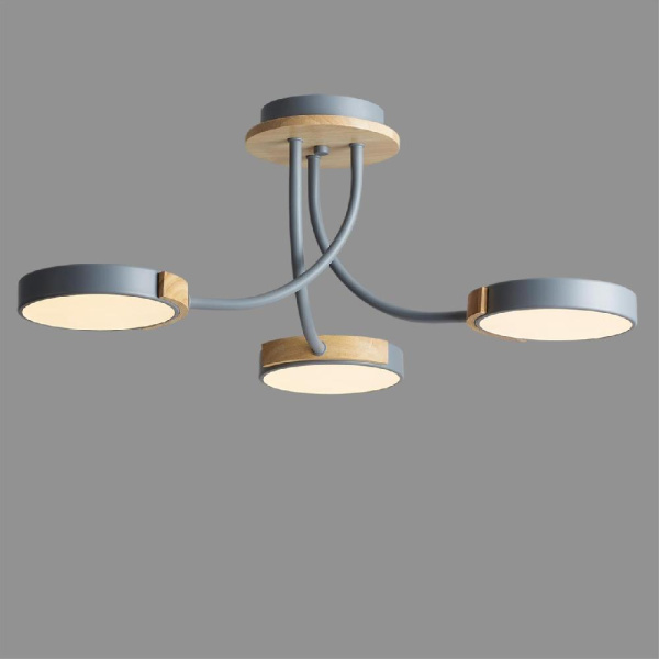 5655/54CL LEDIO LN23 278 серый, дерево Люстра потолочная LED 54W 3000-6000K 3125Лм 220V ARLEY