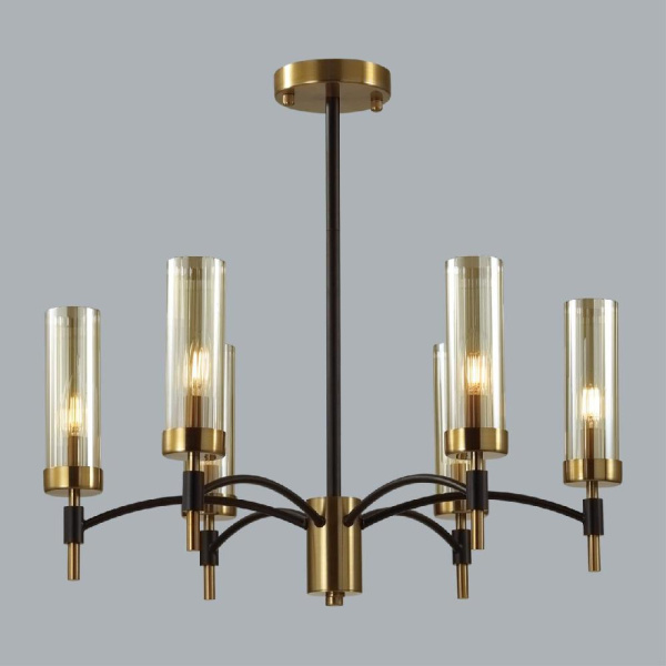 6538/6C CLASSI LN23 34 чёрный, латунь Люстра потолочная E14 6*40W 220V SHARON