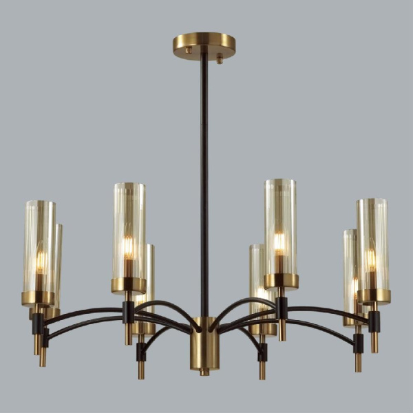 6538/8C CLASSI LN23 34 чёрный, латунь Люстра потолочная E14 8*40W 220V SHARON