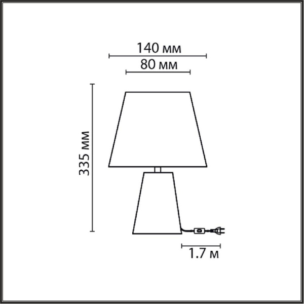 8142/1T MODERNI LN25 000 бежевый/коричневый, керамика/текстиль Настольная лампа Е27 1*60W 220V TERAZIO