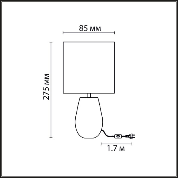 8150/1T MODERNI LN25 000 бронза/бежевый, керамика/текстиль Настольная лампа Е27 1*60W 220V AKIVI