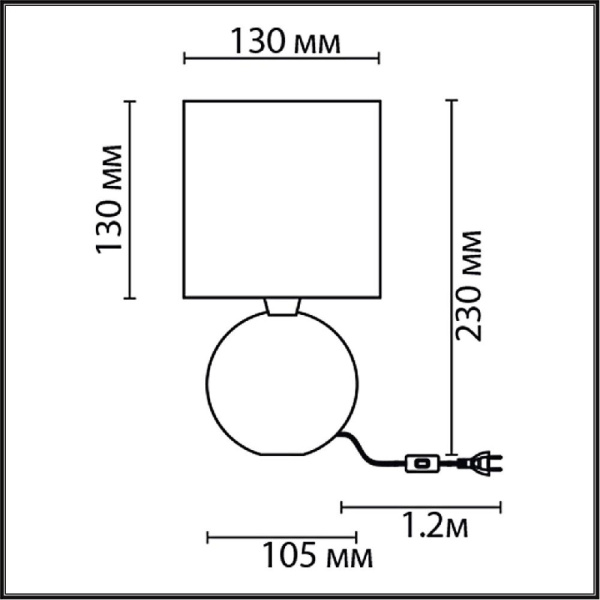 8228/1T MODERNI LN25 000 белый, керамика/текстиль Настольная лампа E14 1*40W 220V MAKOVIA