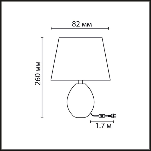 8143/1T MODERNI LN25 000 белый, керамика/текстиль Настольная лампа Е27 1*60W 220V KEILA