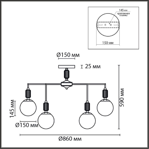 6580/9C CLASSI LN25 54 французское золото, серый/белый металл, керамика/стекло Люстра потолочная E14 9*40W 220V VIVIEN