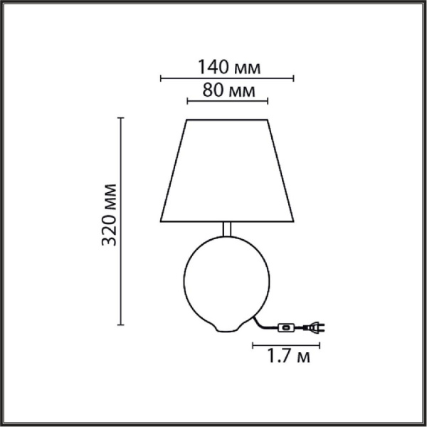 8140/1T MODERNI LN25 000 бирюзовый/серебро, керамика/текстиль Настольная лампа Е27 1*60W 220V TAPALA