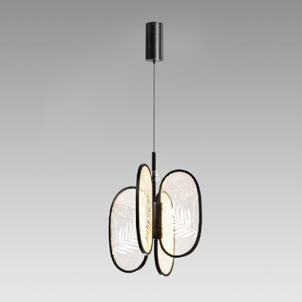 6665/38L L-VISION ODL_EX24 143 Подвесной светильник брашир. черный/металл/акрил IP20 LED 38W 2090Лм 3000K PIUMA