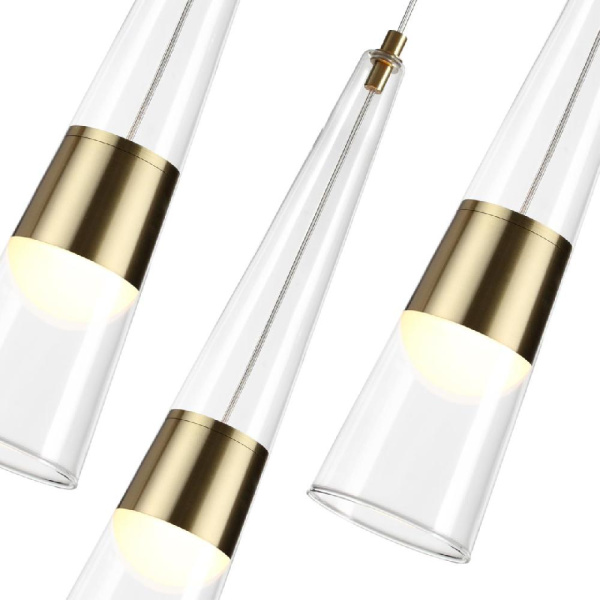 5043/42L L-VISION ODL24 435 глянц.золото/прозрачный/металл/стекло Люстра LED 42W 3000K 4167Лм LUMP