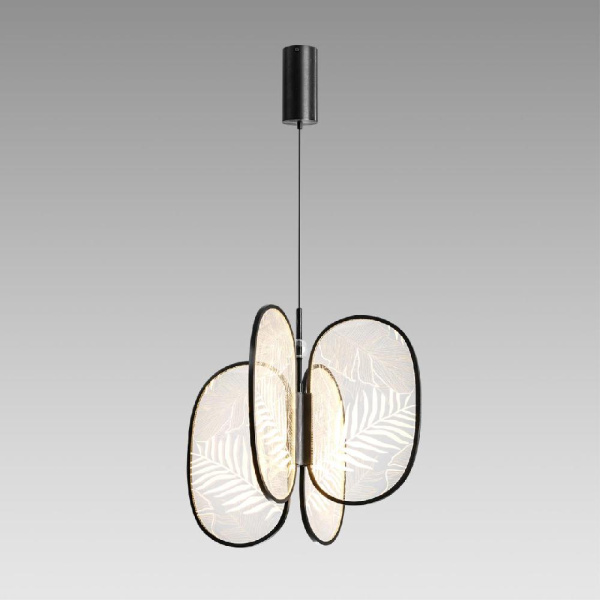 6665/53L L-VISION ODL_EX24 143 Подвесной светильник брашир. черный/металл/акрил IP20 LED 54W 2650Лм 3000K PIUMA