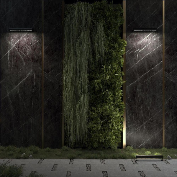 7040/10WL NATURE ODL25 721 черный/металл Фасадный поворотный на 180° светильник IP65 LED 10W 3000K 759Лм AC220-240V GRAZE