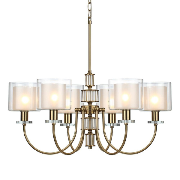 5088/6 CLASSIC ODL25 655 античная бронза/стекло Люстра E14 6*40W SAGA