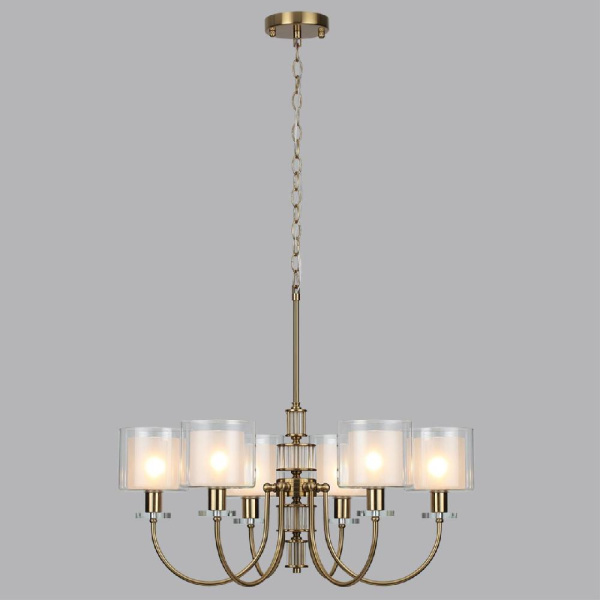 5088/6 CLASSIC ODL25 655 античная бронза/стекло Люстра E14 6*40W SAGA